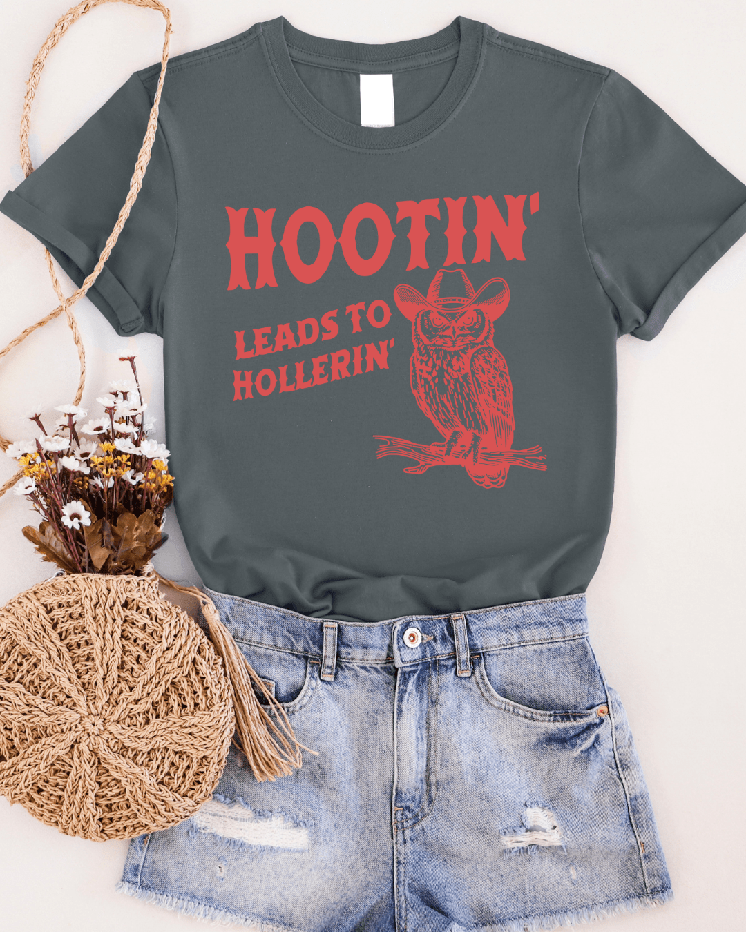 Envy Stylz Wholesale Women - Apparel - Shirts - T-Shirts Hootin' Leads To Hollerin' Graphic Tee