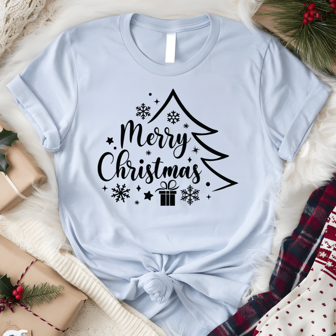 Envy Stylz Wholesale Women - Apparel - Shirts - T-Shirts Merry Christmas Snowflake Graphic Tee