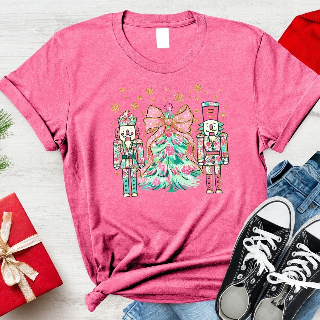 Envy Stylz Wholesale Women - Apparel - Shirts - T-Shirts Pink Cartoon Nutcracker Graphic Tee