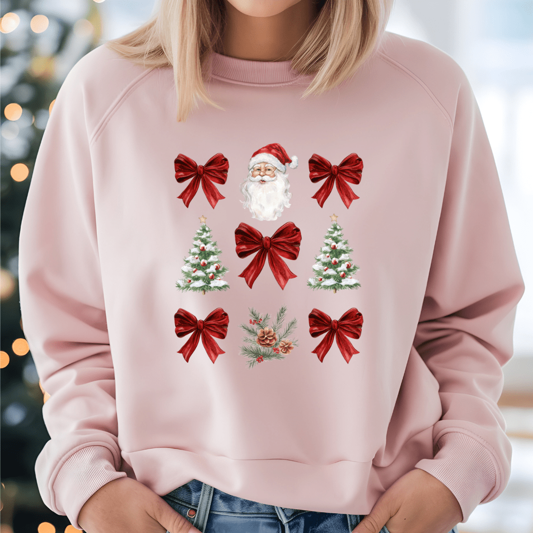 Envy Stylz Wholesale Women - Apparel - Shirts - T-Shirts Santa Bow Trees Sweatshirt