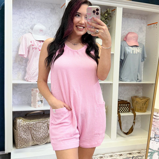 Envy Stylz Wholesale Women - Apparel - Shirts - T-Shirts Simply Southern Pink Romper