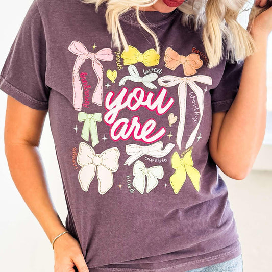 Envy Stylz Wholesale Women - Apparel - Shirts - T-Shirts You Are Colorful Bows Graphic Tee