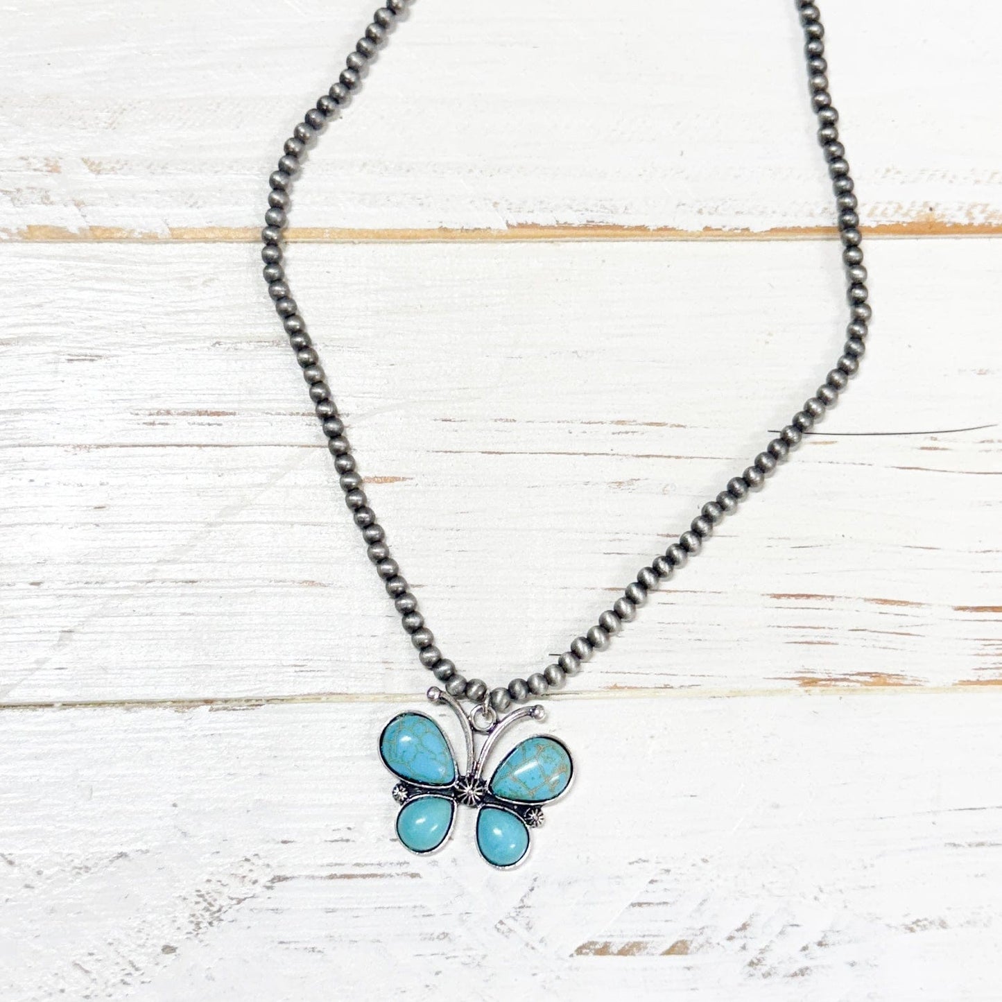 FestiviTees Women - Accessories - Earrings Turquoise Butterfly Necklace