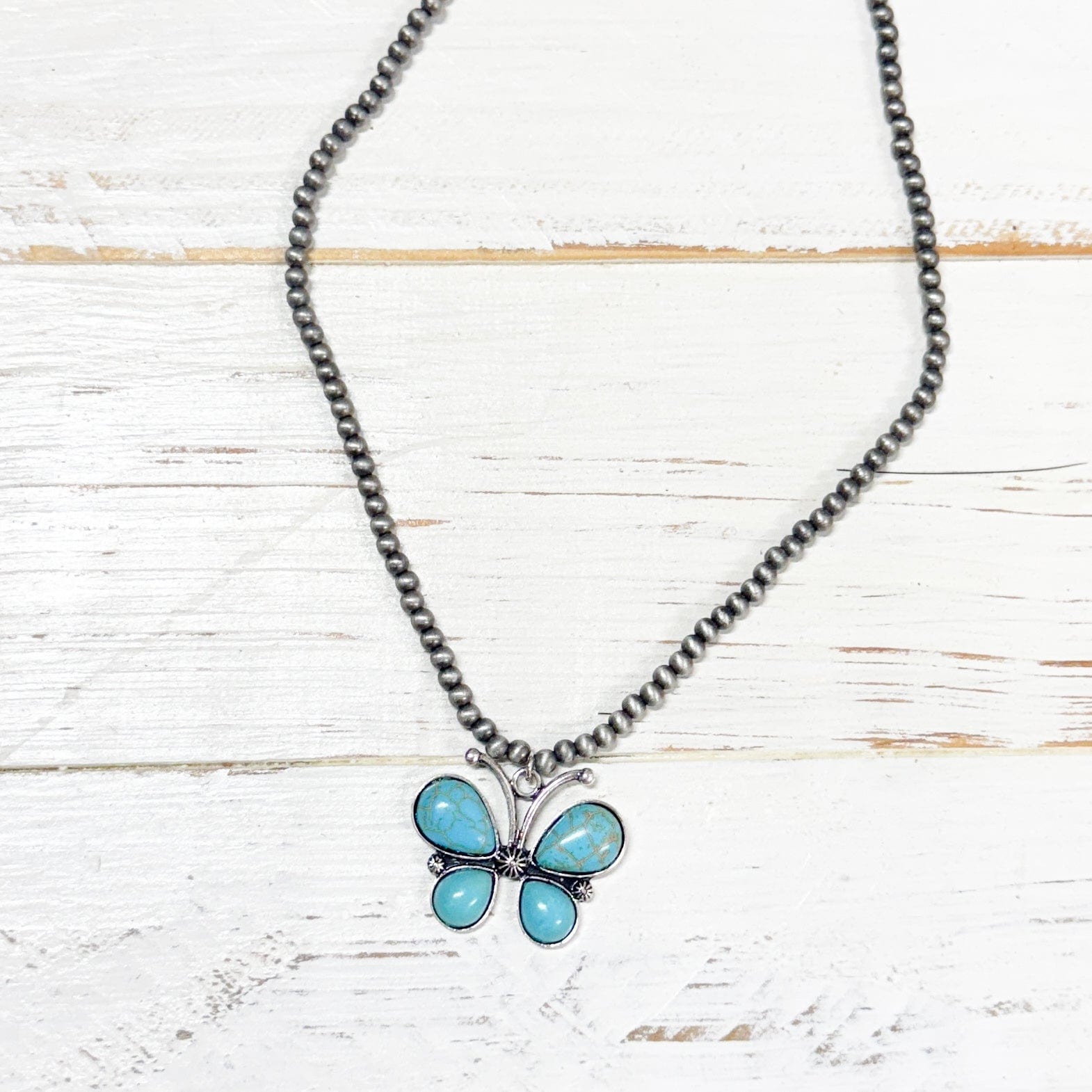 FestiviTees Women - Accessories - Earrings Turquoise Butterfly Necklace