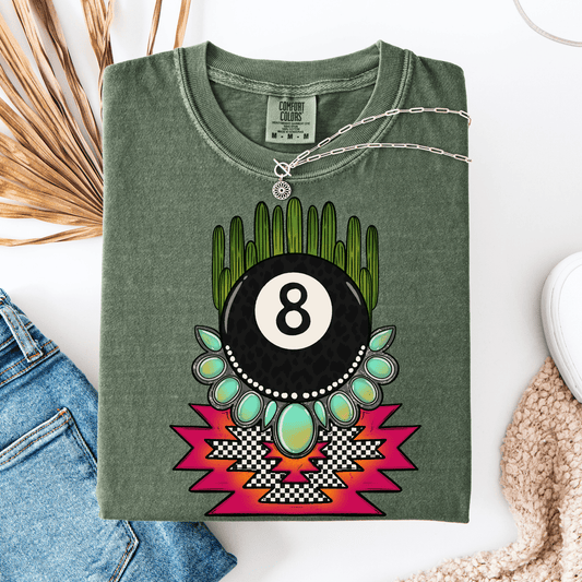 FestiviTees Women - Apparel - Shirts - T-Shirts 8 Ball Cactus Graphic Tee