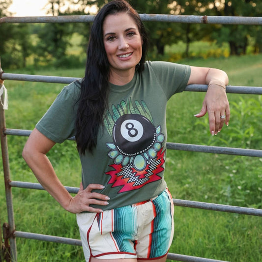 FestiviTees Women - Apparel - Shirts - T-Shirts 8 Ball Cactus Graphic Tee