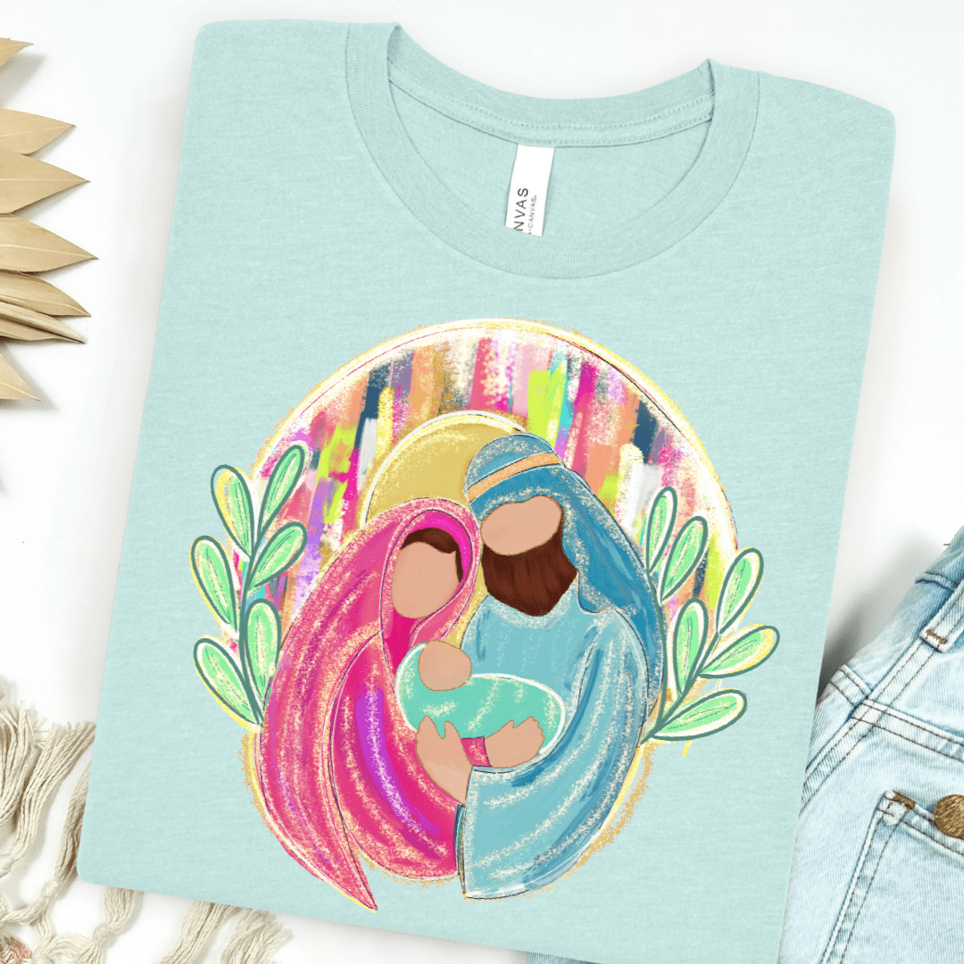 FestiviTees Women - Apparel - Shirts - T-Shirts Baby Jesus Family Graphic Tee