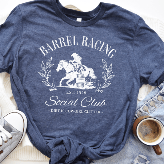 FestiviTees Women - Apparel - Shirts - T-Shirts Barrel Racing Social Club Graphic Tee