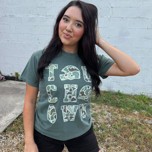 FestiviTees Women - Apparel - Shirts - T-Shirts Camo Touchdown Graphic Tee