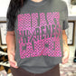 FestiviTees Women - Apparel - Shirts - T-Shirts Checkered Breast Cancer Awareness Graphic Tee