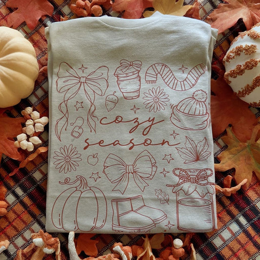 FestiviTees Women - Apparel - Shirts - T-Shirts Cozy Season Essentials Graphic Tee
