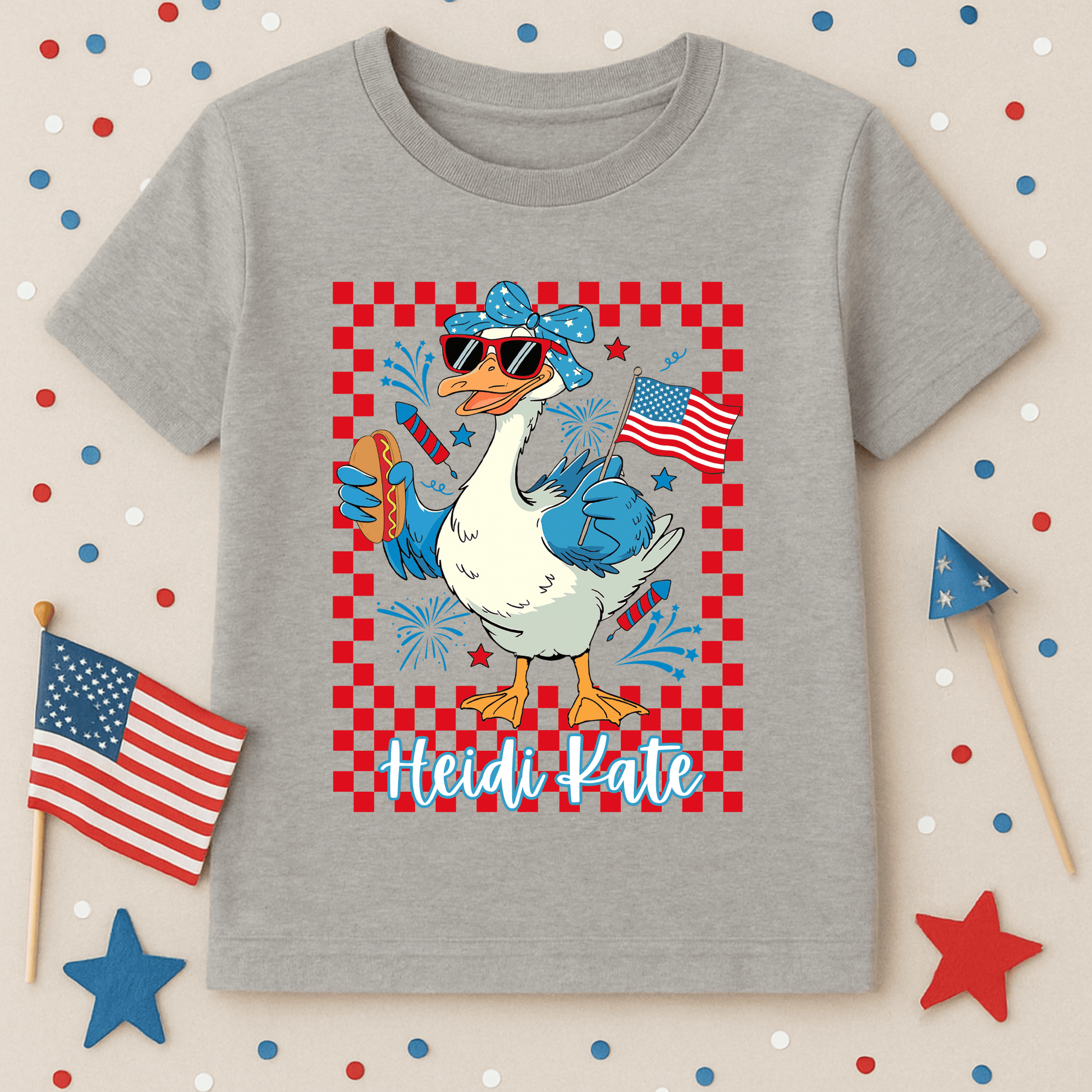 FestiviTees Women - Apparel - Shirts - T-Shirts Custom Goose 4th of July Kids Graphic Tee