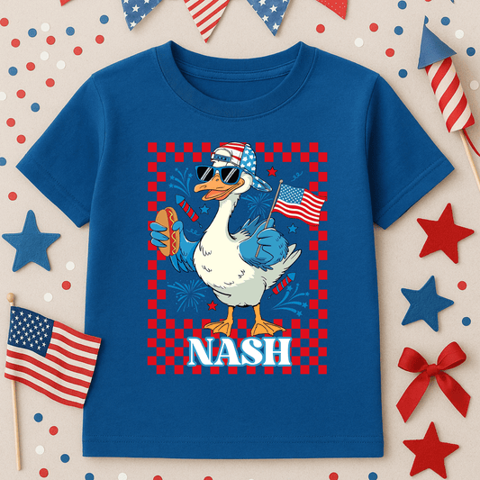 FestiviTees Women - Apparel - Shirts - T-Shirts Custom Goose 4th of July Kids Graphic Tee