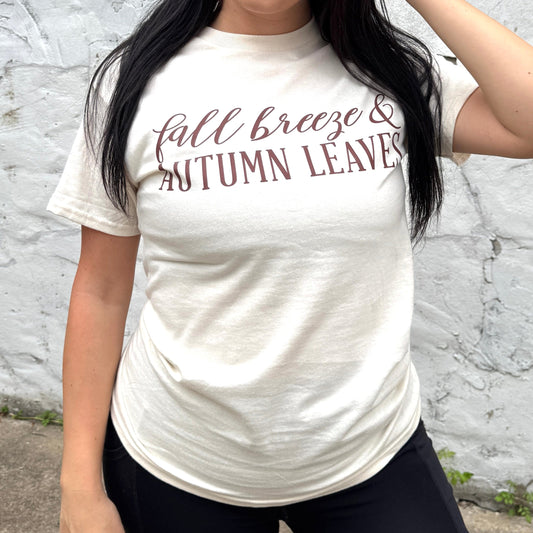FestiviTees Women - Apparel - Shirts - T-Shirts Fall Breeze & Autumn Leaves Graphic Tee