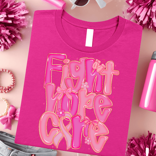 FestiviTees Women - Apparel - Shirts - T-Shirts Fight. Hope. Cure. Graphic Tee