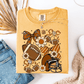 FestiviTees Women - Apparel - Shirts - T-Shirts Floral Football Collage Graphic Tee