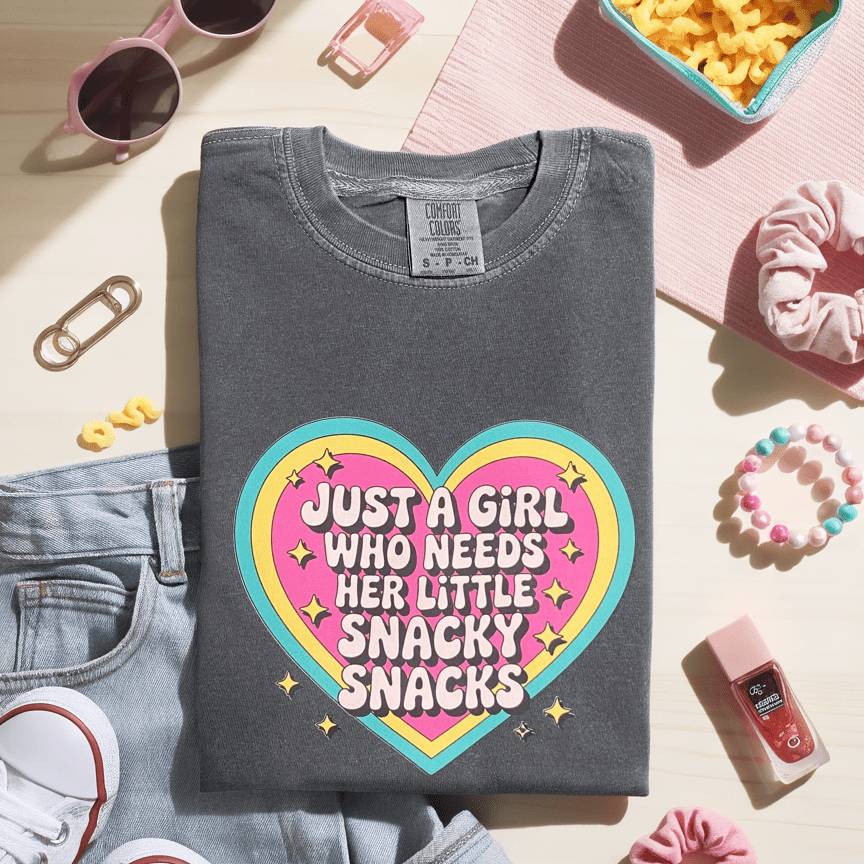 FestiviTees Women - Apparel - Shirts - T-Shirts Girl Snacks Graphic Tee