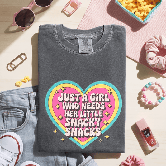 FestiviTees Women - Apparel - Shirts - T-Shirts Girl Snacks Graphic Tee