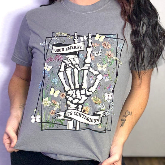 FestiviTees Women - Apparel - Shirts - T-Shirts Good Energy Graphic Tee