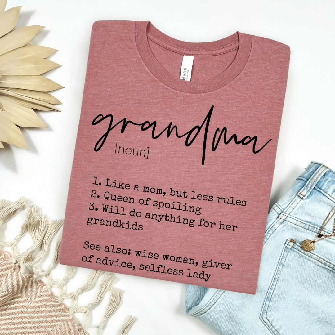 FestiviTees Women - Apparel - Shirts - T-Shirts Grandma Definition Graphic Tee