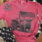 FestiviTees Women - Apparel - Shirts - T-Shirts Highland Cow Flag Tractor Soft Graphic Tee