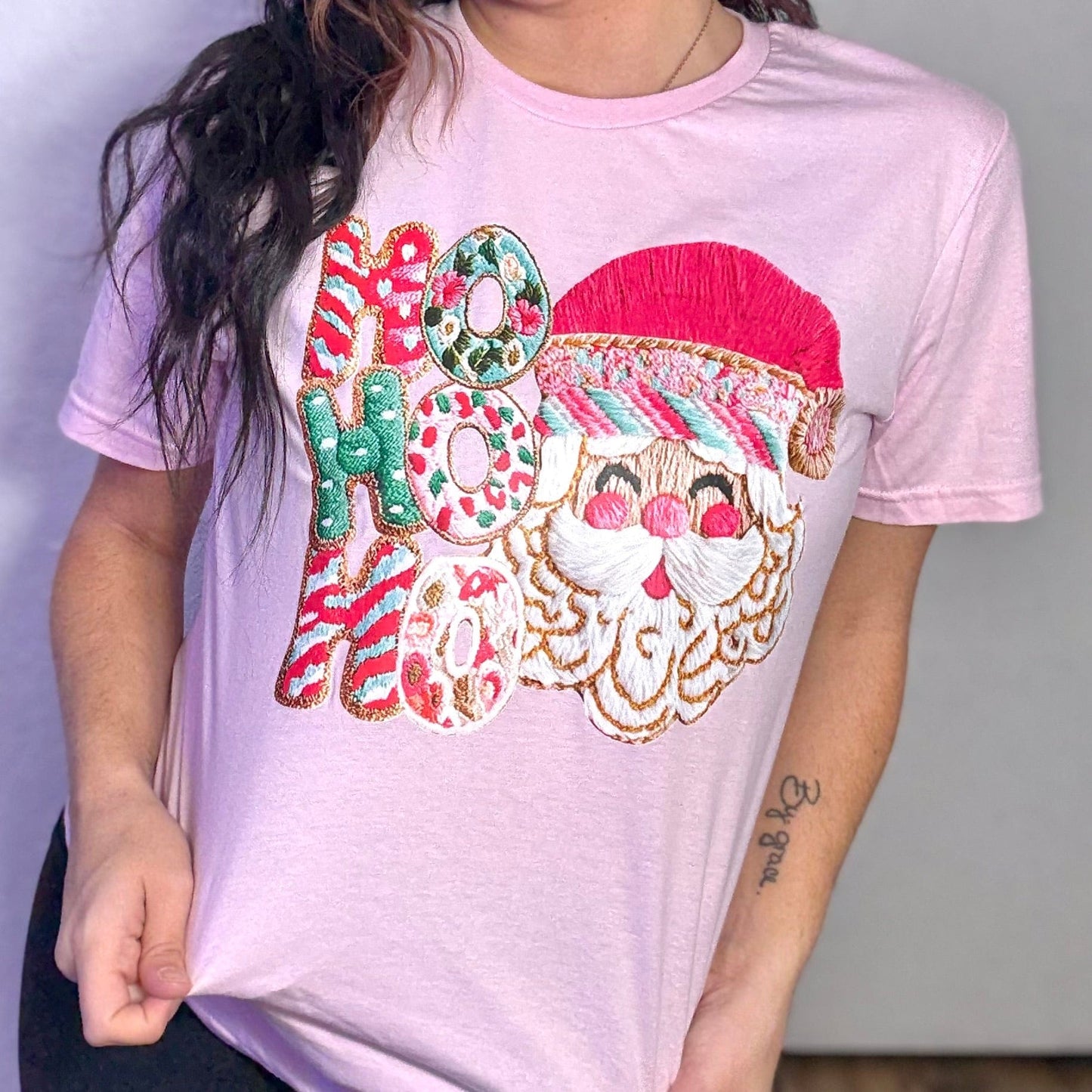 FestiviTees Women - Apparel - Shirts - T-Shirts Ho Ho Ho YARN SANTA Graphic Tee