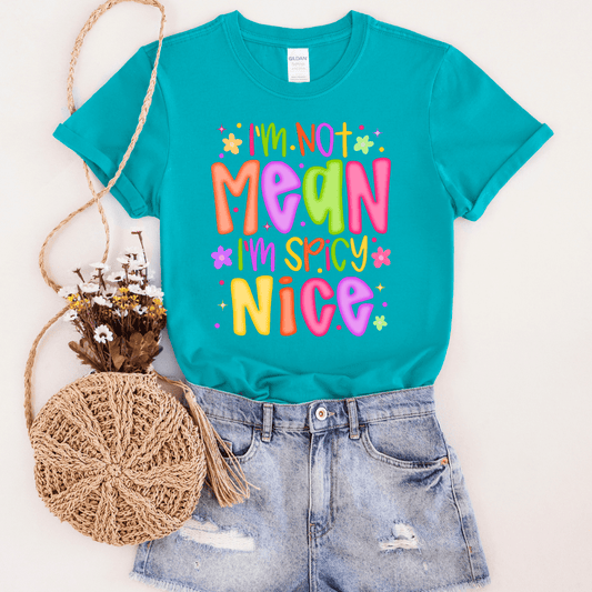 FestiviTees Women - Apparel - Shirts - T-Shirts I'm Not Mean, I'm Spicy Nice Graphic Tee