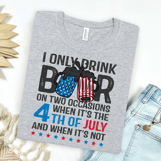 FestiviTees Women - Apparel - Shirts - T-Shirts I Only Drink On 2 Occasions Graphic Tee