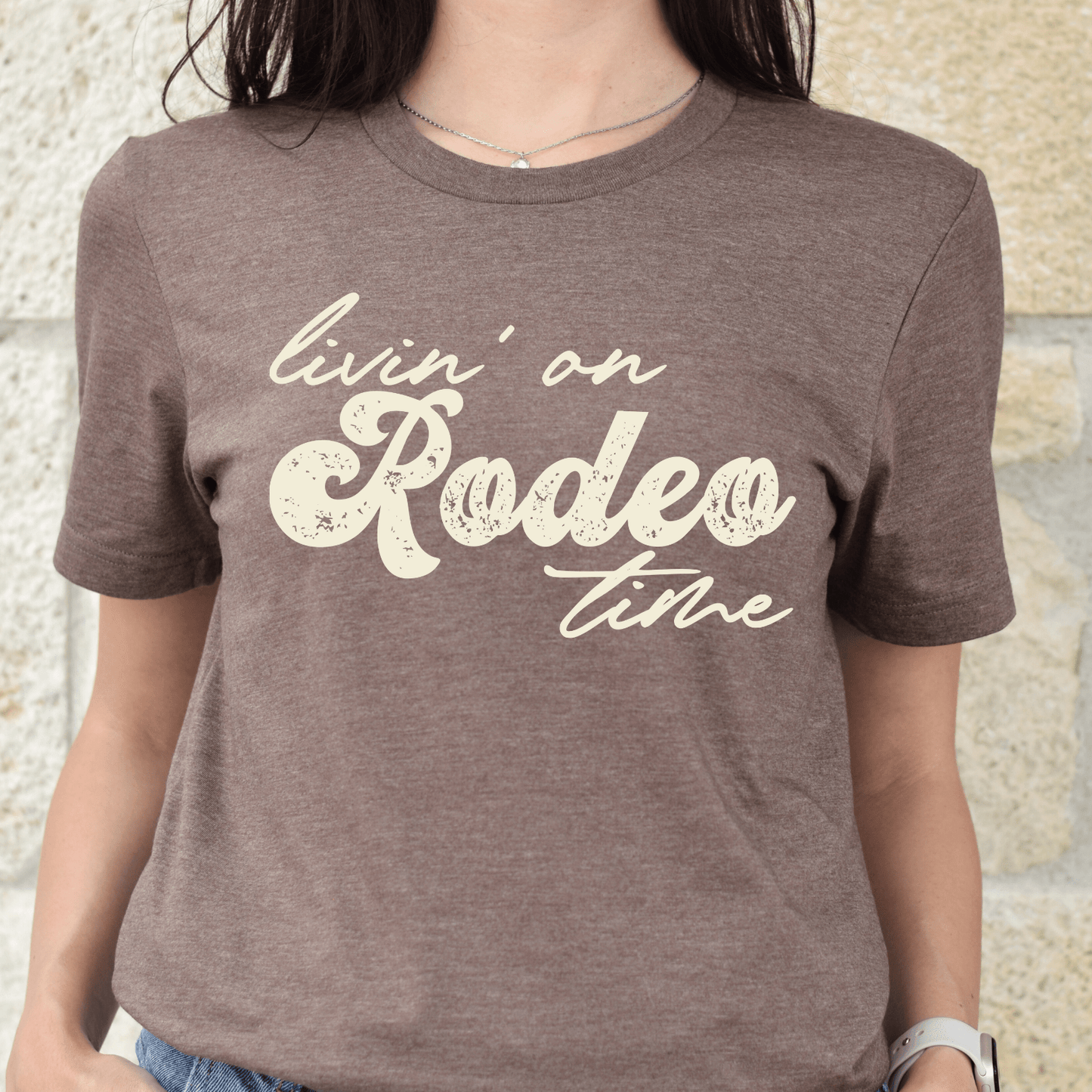 FestiviTees Women - Apparel - Shirts - T-Shirts Livin' On Rodeo Time Graphic Tee