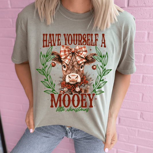 FestiviTees Women - Apparel - Shirts - T-Shirts Mooey Christmas Graphic Tee