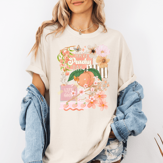 FestiviTees Women - Apparel - Shirts - T-Shirts Peachy Graphic Tee