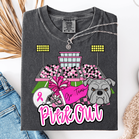 FestiviTees Women - Apparel - Shirts - T-Shirts Pink Out Bulldogs Graphic Tee