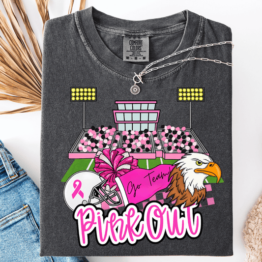 FestiviTees Women - Apparel - Shirts - T-Shirts Pink Out Eagles Graphic Tee