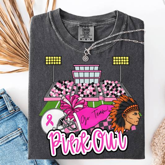 FestiviTees Women - Apparel - Shirts - T-Shirts Pink Out Indians Graphic Tee