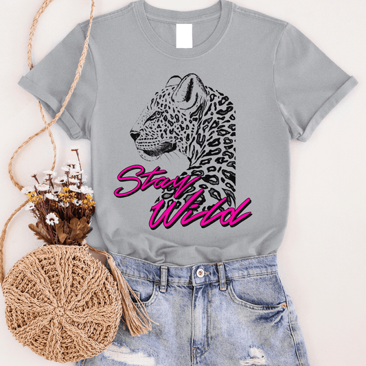 FestiviTees Women - Apparel - Shirts - T-Shirts Pink Stay Wild Graphic Tee