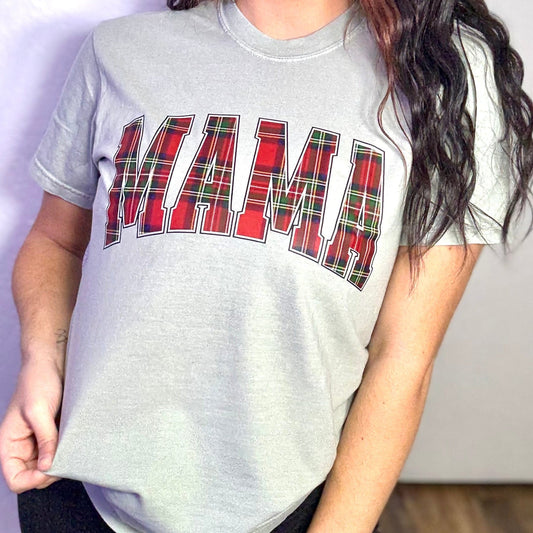FestiviTees Women - Apparel - Shirts - T-Shirts Plaid Mama Graphic Tee