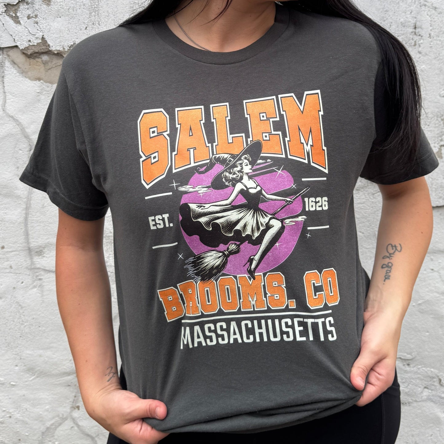 FestiviTees Women - Apparel - Shirts - T-Shirts Salem Brooms Soft Graphic Tee