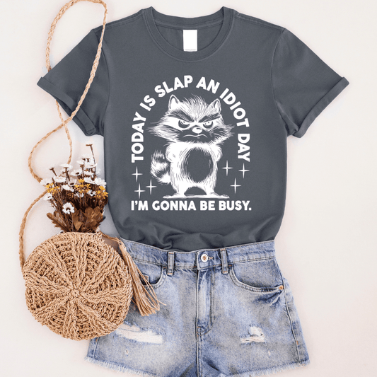 FestiviTees Women - Apparel - Shirts - T-Shirts Slap An Idiot Day Graphic Tee