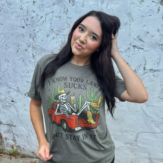 FestiviTees Women - Apparel - Shirts - T-Shirts Stay In Your Lane Graphic Tee