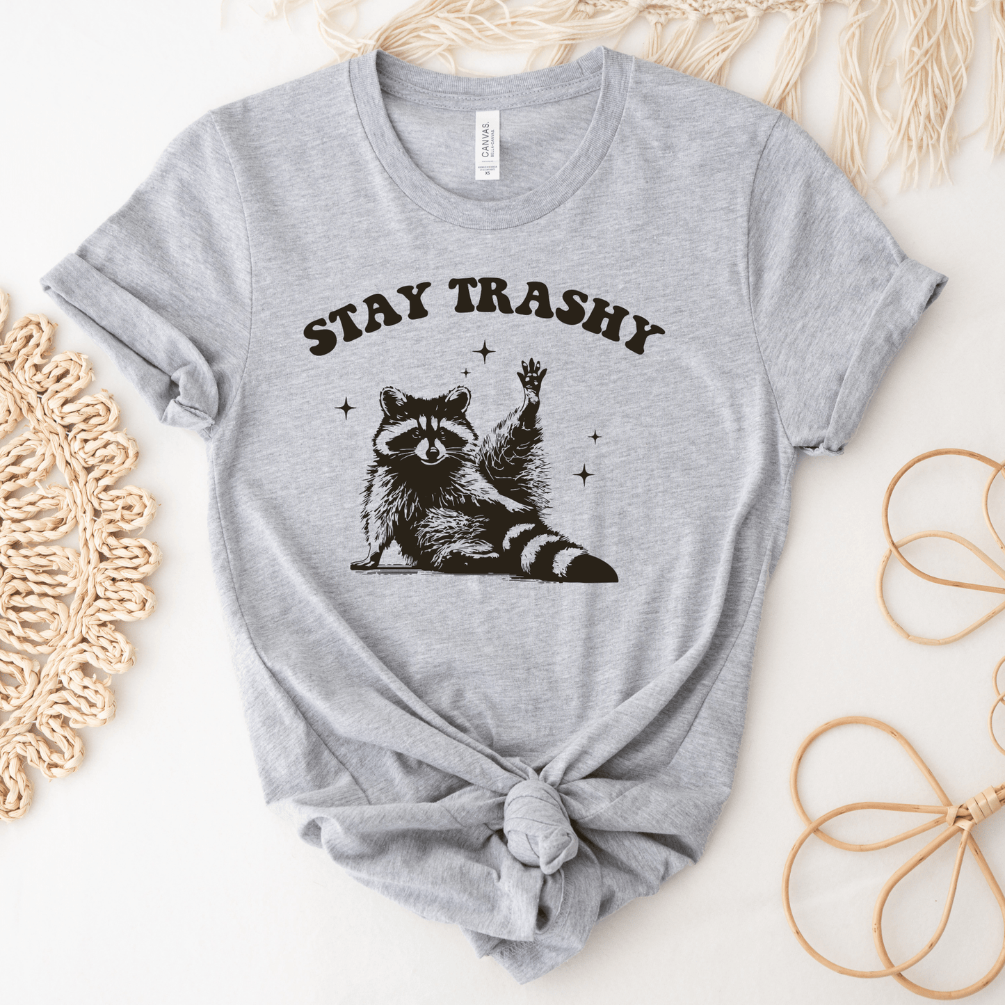 FestiviTees Women - Apparel - Shirts - T-Shirts Stay Trashy Raccoon Graphic Tee