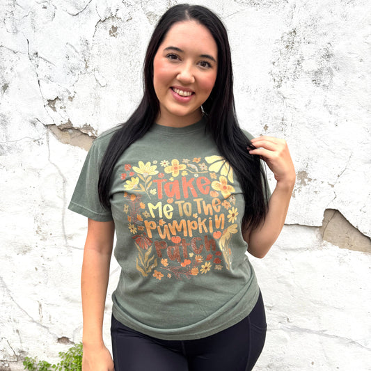 FestiviTees Women - Apparel - Shirts - T-Shirts Take Me To The Pumpkin Patch Graphic Tee