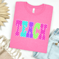 FestiviTees Women - Apparel - Shirts - T-Shirts TEACH Checkered Neon Graphic Tee