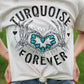FestiviTees Women - Apparel - Shirts - T-Shirts Turquoise Forever Graphic Tee