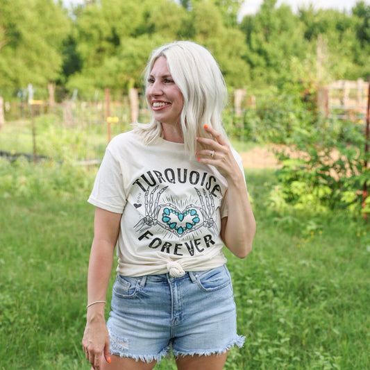 FestiviTees Women - Apparel - Shirts - T-Shirts Turquoise Forever Graphic Tee