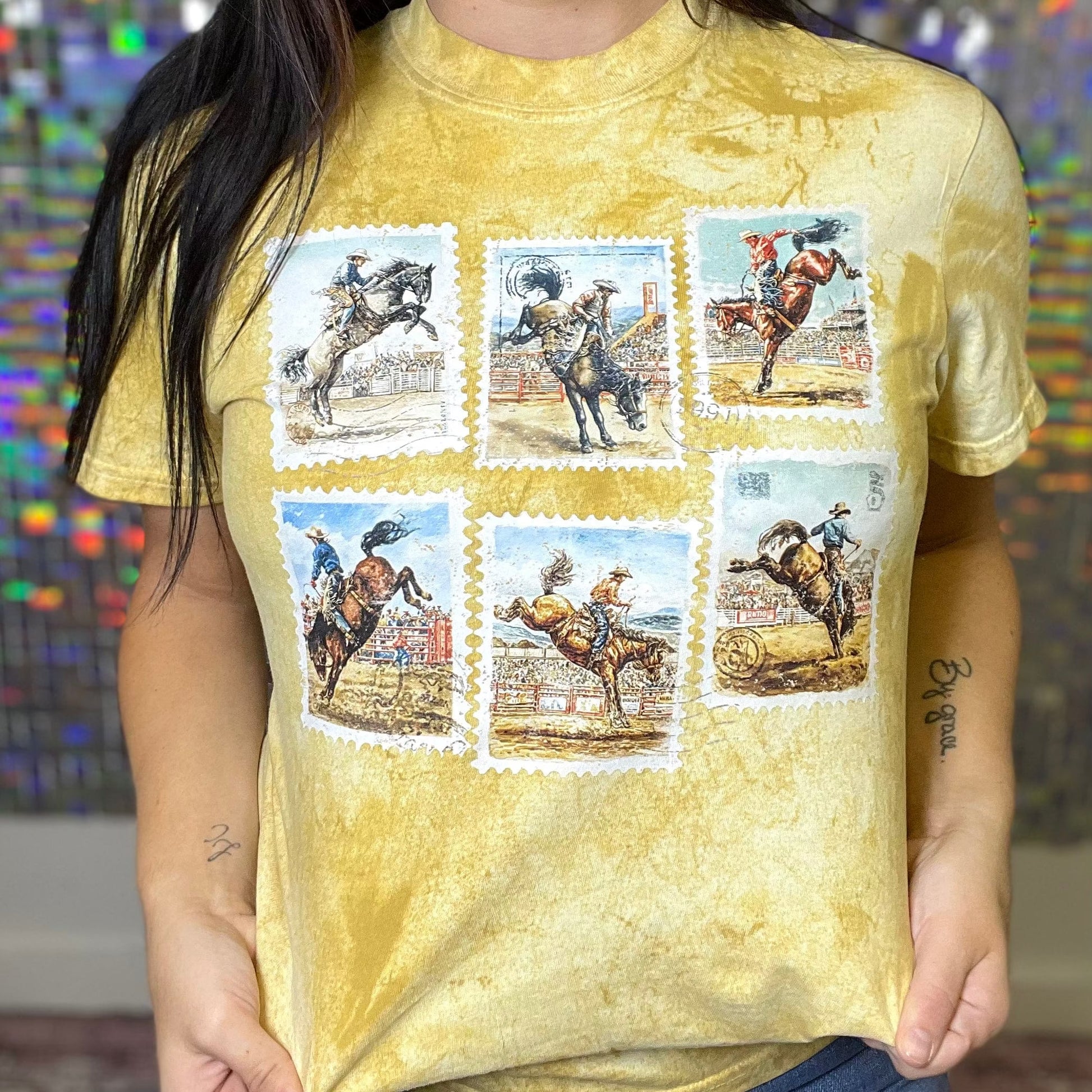 FestiviTees Women - Apparel - Shirts - T-Shirts Western Stamps Graphic Tee