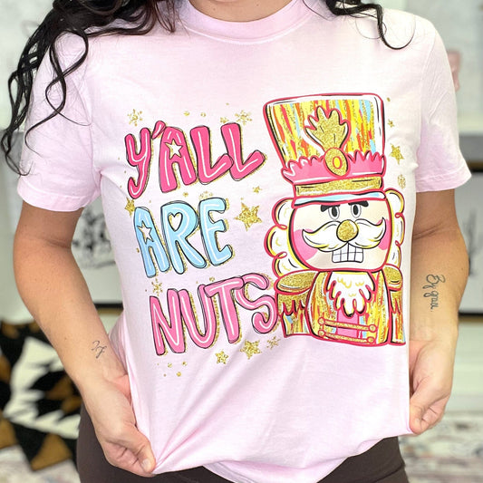 FestiviTees Women - Apparel - Shirts - T-Shirts Y'all Are Nuts Graphic Tee