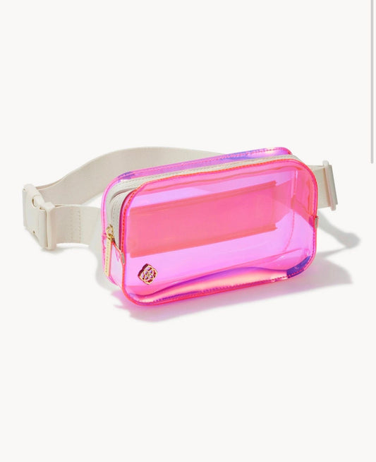 Kendra Scott Women - Accessories - Belt Bag Clear Belt Bag Pink Iridescent | Kendra Scott