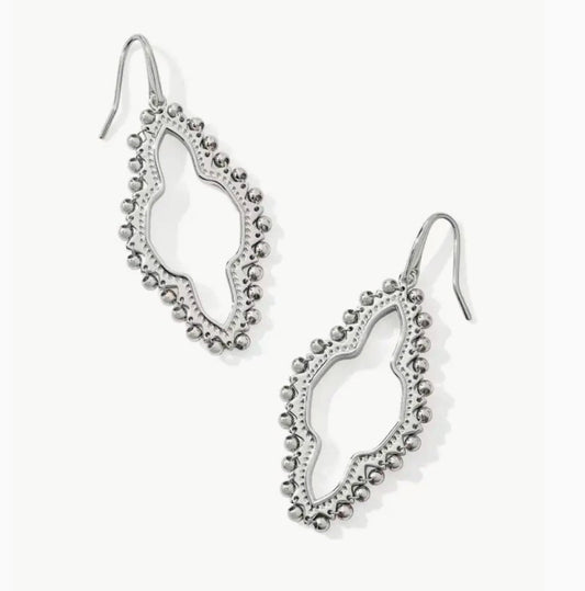 Kendra Scott Women - Accessories - Earrings Abbie Beaded OPN FRM EAR RHOD Metal | Kendra Scott