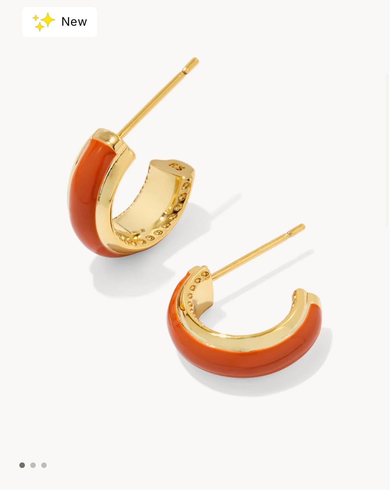 Kendra Scott Women - Accessories - Earrings Ainsley Huggie EAR Gold Orange Enamel | Kendra Scott