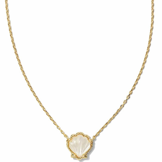 Kendra Scott Women - Accessories - Earrings Brynne Shell Gold Short Pendant Necklace MOP| Kendra Scott